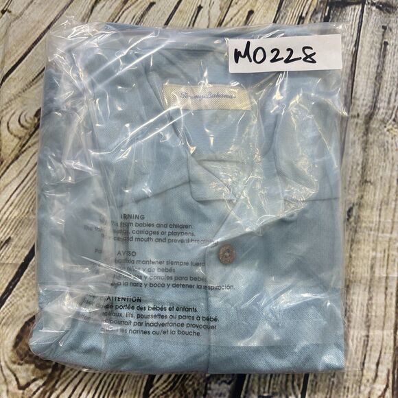 Tommy Bahama Shirt Men's Large Blue Hawaiian Paisley Silk Button Up Vacation - Picture 9 of 10